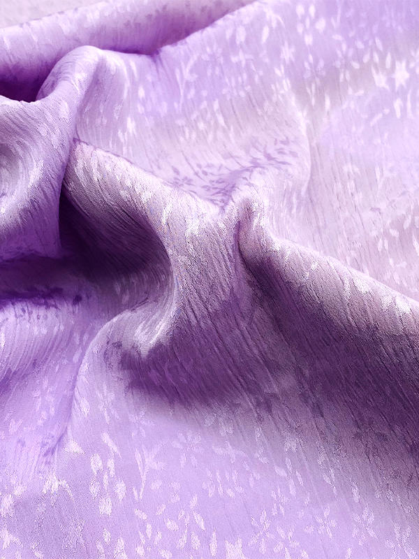 Muslim Custom Crepe Green And Purple No Moq Soft Chiffon Jacquard Flowers Fabric For Women Dress Or Kerchief Fabric