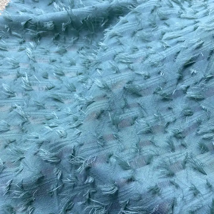  polyester textiles plain fringe fabrics for dresses chiffon fabric