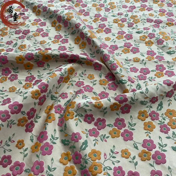 3D FLOWER 100%polyester woven customize fashion yarn dyed brocade jacquard fabrics for dress
