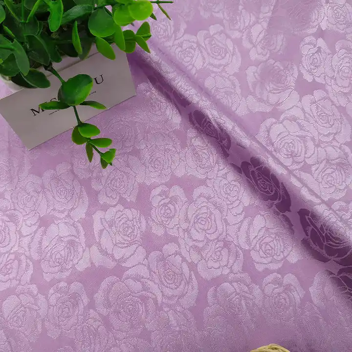 MULTI COLOR CLOTHING POLYESTER DESIGNER SATIN FABRIC WHOLESALE FLOWER JACQUARD SATIN DESIGNER FABRIC