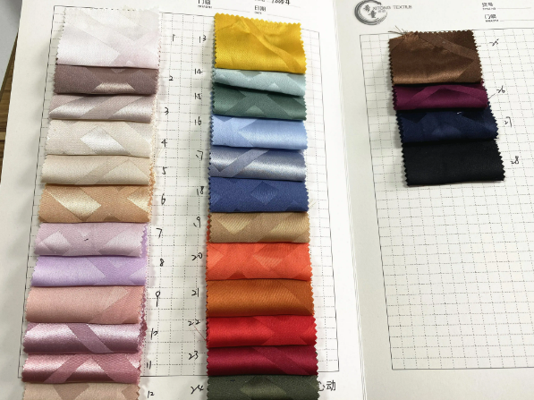 High Quality MULTI COLOR Wholesale Polyester Stretch fabric Blouse Fabric Plaid JACQUARD SATIN CHIFFON FABRIC