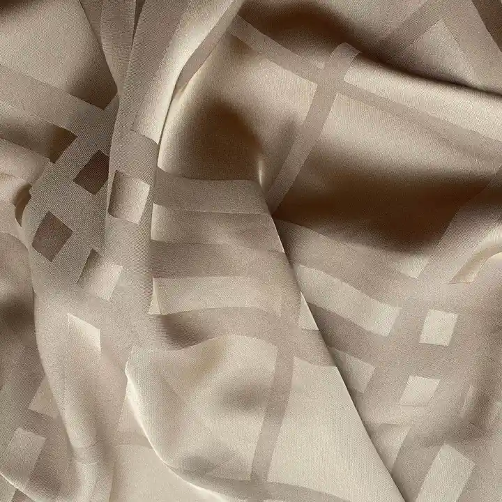 High Quality MULTI COLOR Wholesale Polyester Stretch fabric Blouse Fabric Plaid JACQUARD SATIN CHIFFON FABRIC
