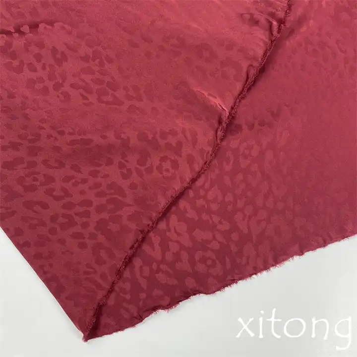 High quality designer polyester jacquard silk satin fabric wholesale for Women's dress