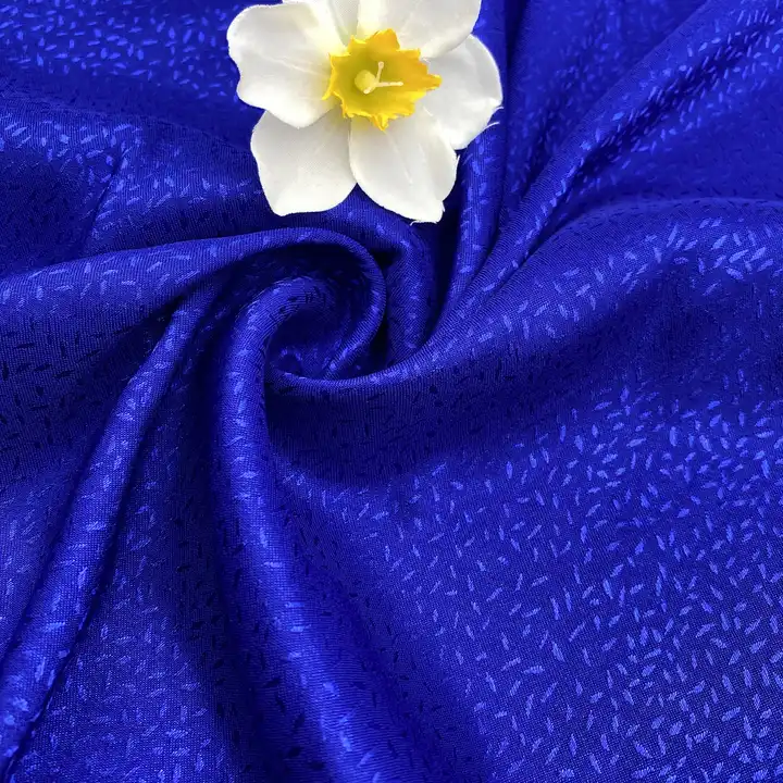 high quality 100 polyester fabric small moq stock lot microfiber fabric jacquard satin fabric for dress